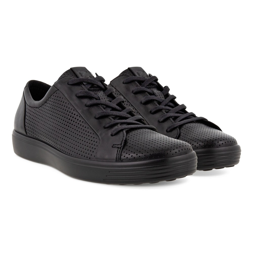 Tenis Hombre - ECCO Soft 7 Laced - Negros - HIX135720